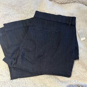 CHARTER CLUB size 20W Macy's Dark Blue Jean Capri NEW